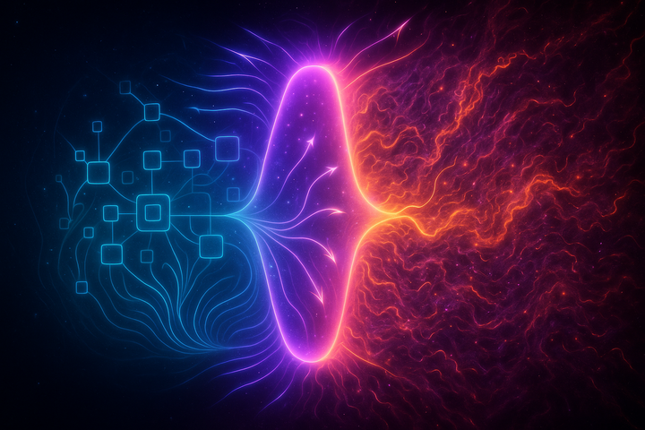 Markov blanket as luminous boundary between internal coherent states and external complexity