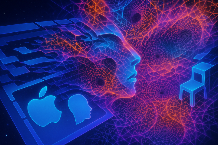 Perceptual interface dissolving to reveal geometric scaffolding and form constants