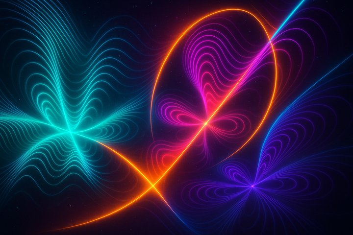 Interference pattern visualization in cognitive state space representing meaning formation