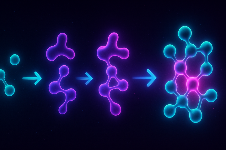 Molecular assembly pathway with constructor catalysts facilitating transformations