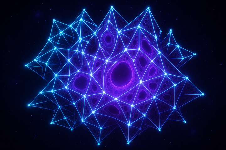 Eleven-dimensional topological cavities in neural tissue visualization