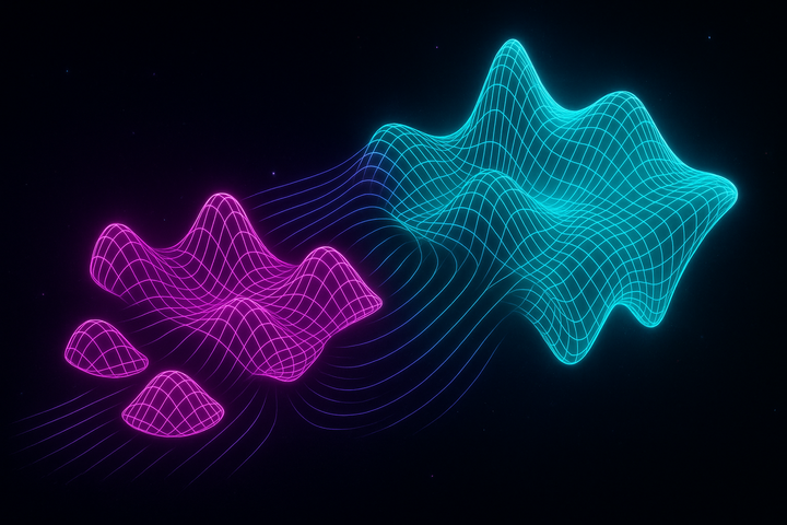Approximation landscape showing tractable path through intractable probability space