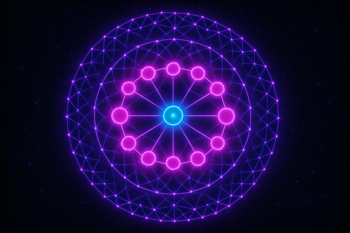 Three nested scales of luminous coherence phase-locked through ritual entrainment
