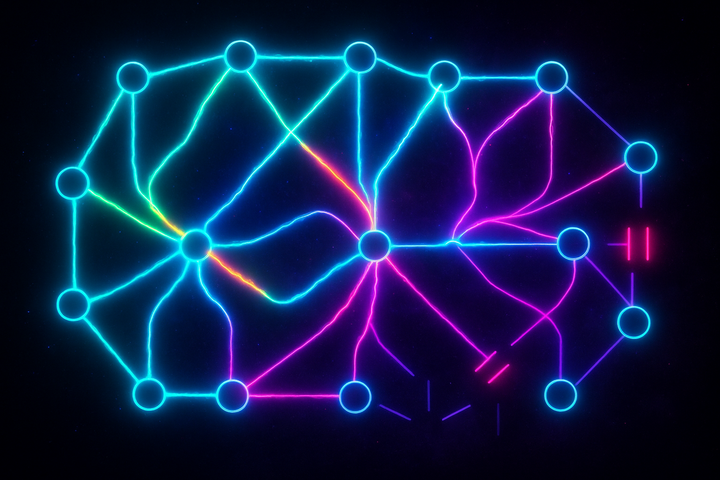 Narrative state machine as sequence of connected function-nodes