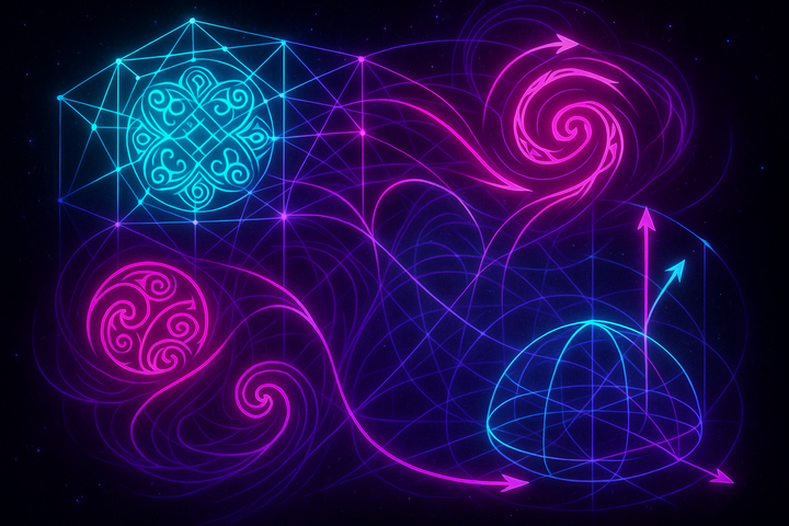 All elements of mythic technology converging into unified coherence framework