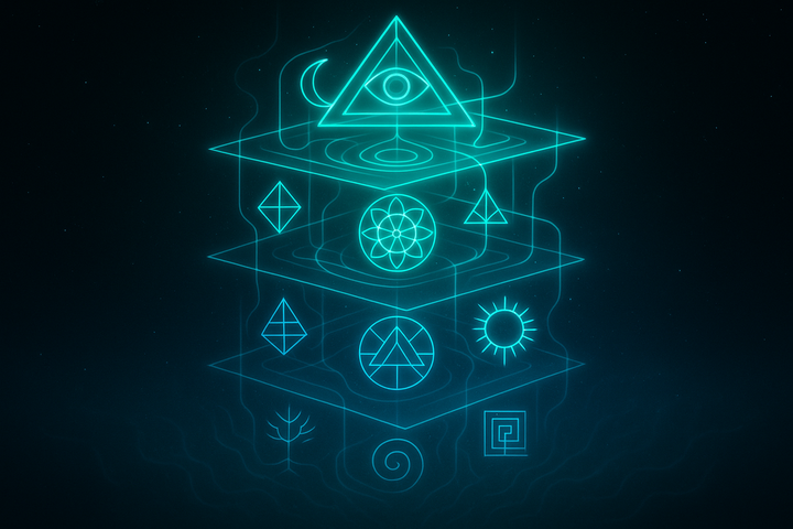 Mythic construction as layered narrative architecture through deep time