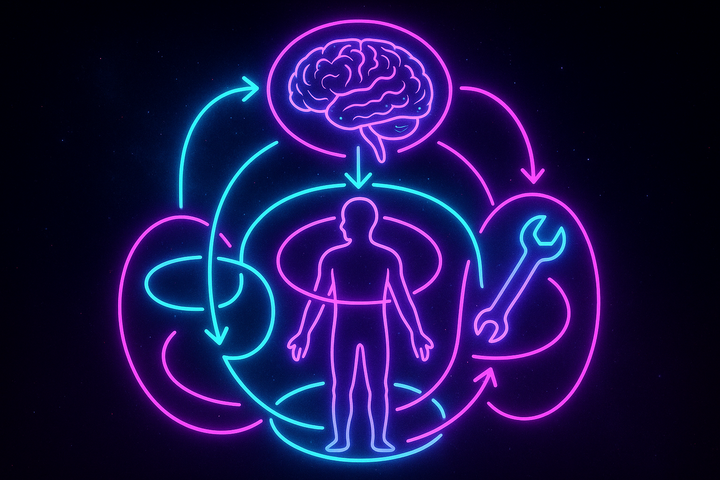 Active inference unifying 4E cognition—free energy minimization across body-environment