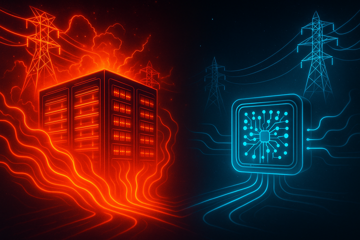 Energy comparison between GPU clusters and neuromorphic chips