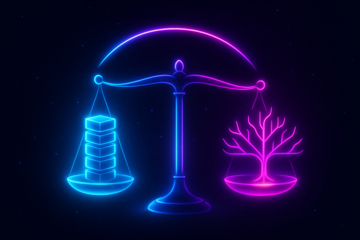 Trade-off visualization between training and inference compute