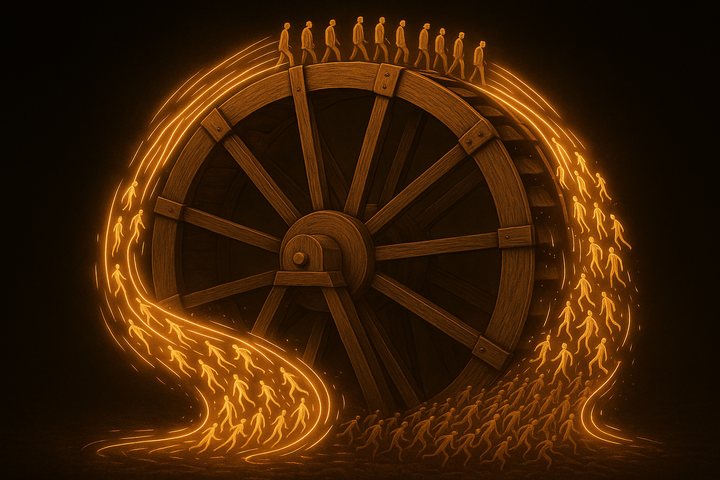 Civilizational waveforms—secular cycles rising and falling with gene-culture helices intertwined across centuries