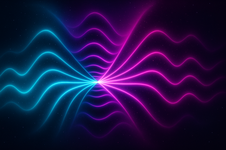 Quantum interference pattern with constructive and destructive wave regions